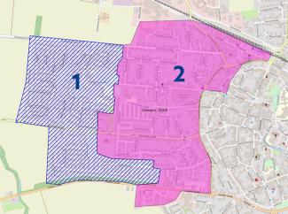 Karte des Ausbaugebietes Geseke West 1 und 2