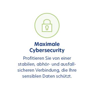 Maximale Cybersecurity. Profitieren Sie von einer stabilen, abhör- und ausfallsicheren Verbindung, die Ihre sensiblen Daten schützt.