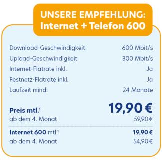 Internet + Telefon 600